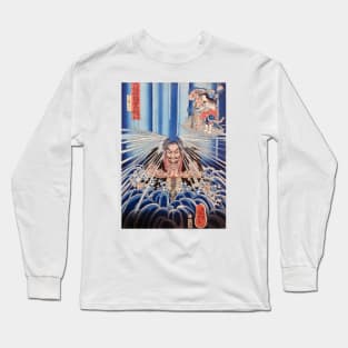 Utagawa Kuniyoshi- Nachi Waterfall Woodblock Long Sleeve T-Shirt